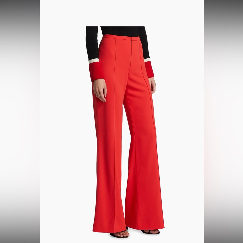 Alice + Olivia Red Wide-Leg Pants